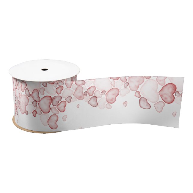 watercolor seamless pattern featuring numerous sof satin ribbon (Spool)