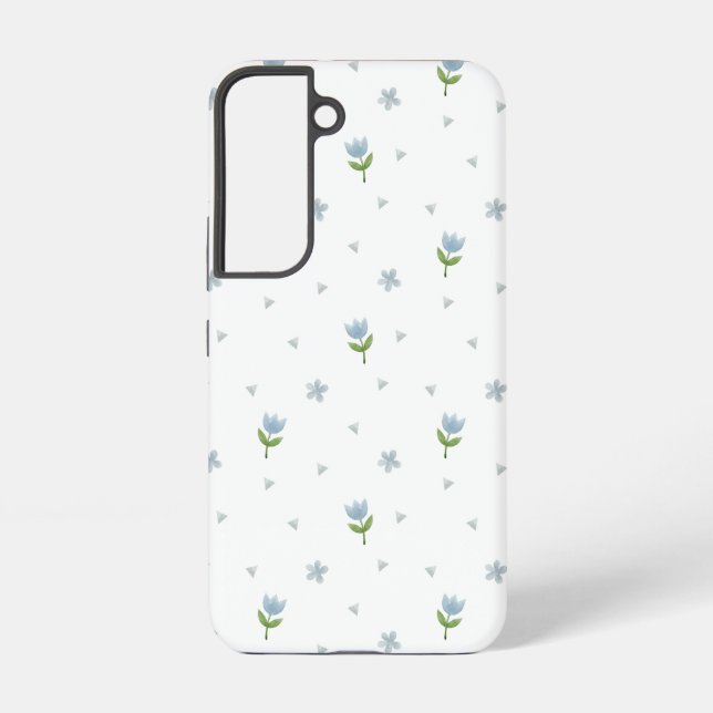 Watercolor Seamless Pattern Flowers Samsung Galaxy S22 Case (Back)