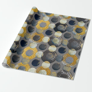 Watercolor seamless pattern with abstract geometri wrapping paper