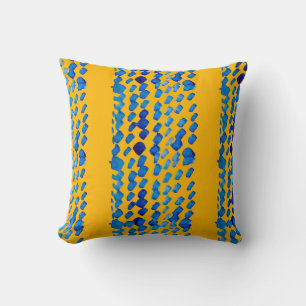 Watercolor seamless pattern with abstract spots an cushion