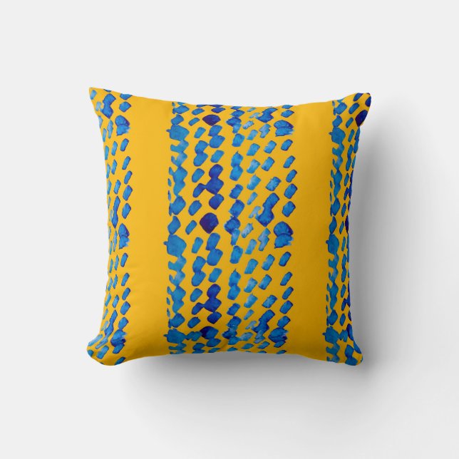 Watercolor seamless pattern with abstract spots an cushion (Front)