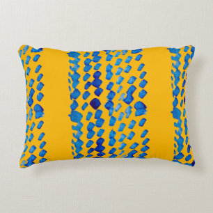 Watercolor seamless pattern with abstract spots an decorative cushion
