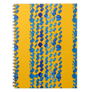 Watercolor seamless pattern with abstract spots an notebook
