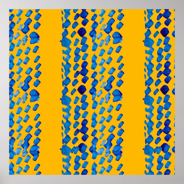 Watercolor seamless pattern with abstract spots an poster (Front)