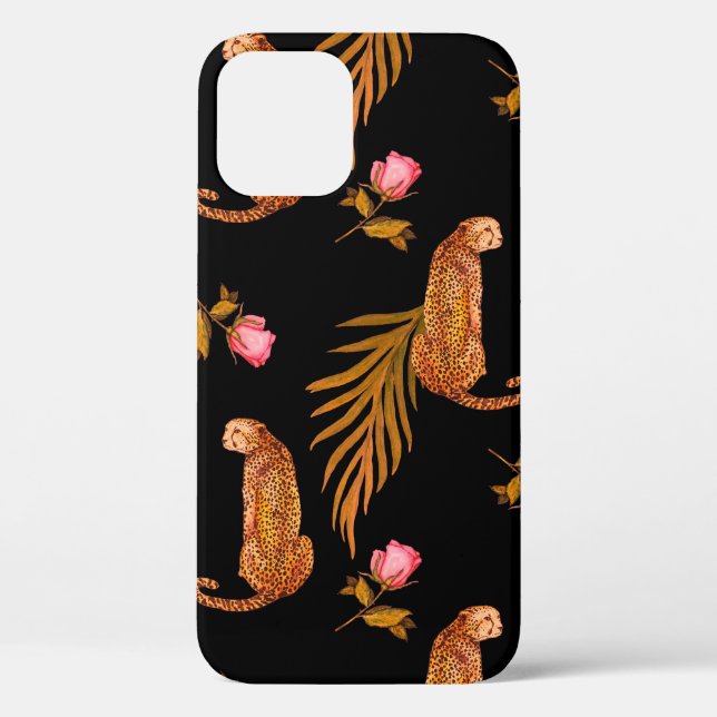 Watercolor seamless pattern with cheetahs Case-Mate iPhone case (Back)