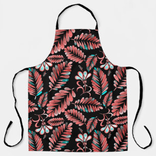 Watercolor seamless pattern with flower background apron