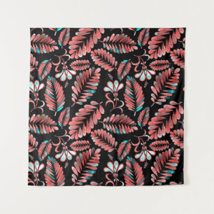 Watercolor seamless pattern with flower background tapestry