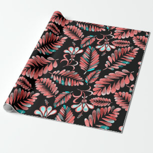 Watercolor seamless pattern with flower background wrapping paper