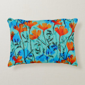 Watercolor seamless pattern with hand drawn simple decorative cushion