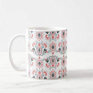 Watercolor seamless pattern with ikat. Tie dye wat Coffee Mug