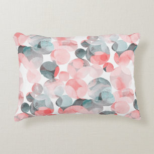 Watercolor seamless pattern with multicolored circ decorative cushion