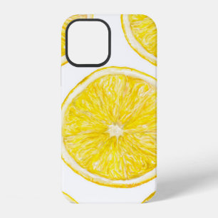 Watercolor seamless pattern with ripe slice of lem iPhone 12 case