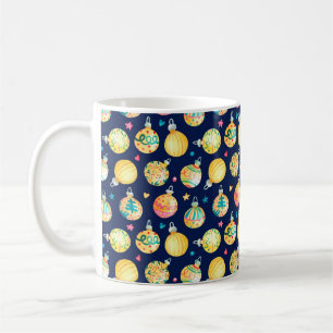 Watercolor seamless pattern with shining gold Chri Coffee Mug