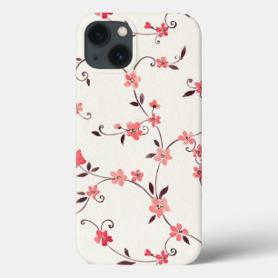 Watercolor seamless pattern with styled spring iPhone 13 case