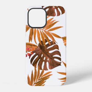 Watercolor seamless pattern with tropical leaves a iPhone 12 case