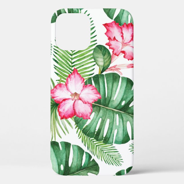 Watercolor seamless tropical pattern Case-Mate iPhone case (Back)