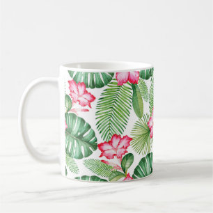 Watercolor seamless tropical pattern coffee mug