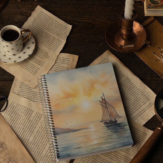 Watercolor Seascape Background  Notebook (Creator Uploaded)
