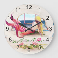 Watercolor Seascape Mermaid Ocean