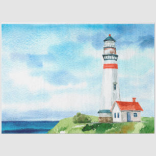 Watercolor Seascapes Series Design 9 Tissue Paper