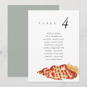 Watercolor Seashell Beach 5x7" Wedding Seat Chart