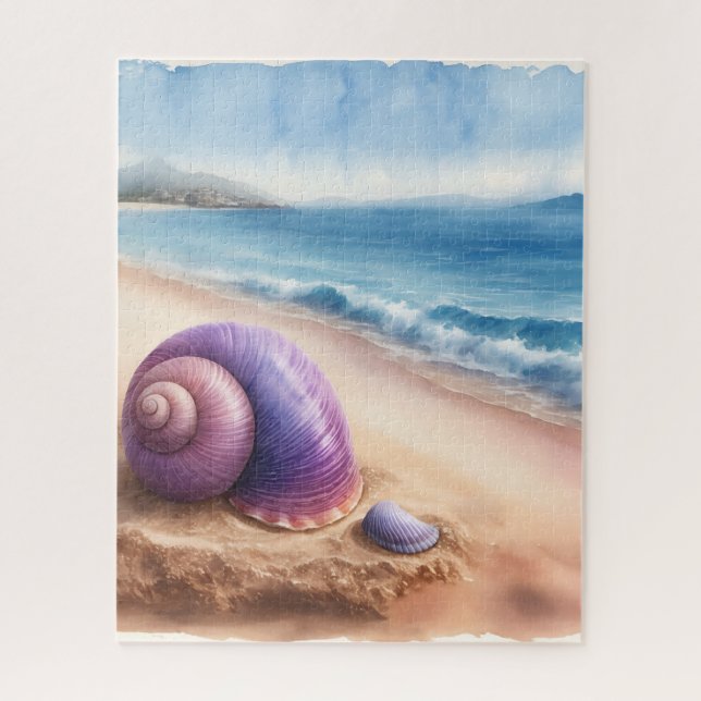 Watercolor Seashell Jigsaw Puzzle (Vertical)