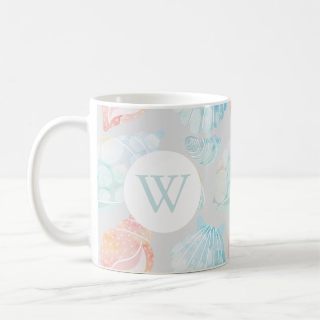 Watercolor Seashell Mug (Left)