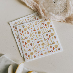 Watercolor Seashell Napkin