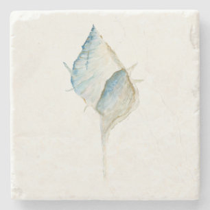 Watercolor Seashell Stone Coaster