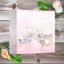 Watercolor Seashells Scrapbook Album