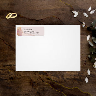 Watercolor Seraphina Pink and Gold Address Sticker