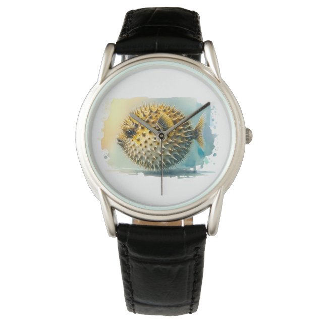 Watercolor Series: Blowfish Watch (Front)