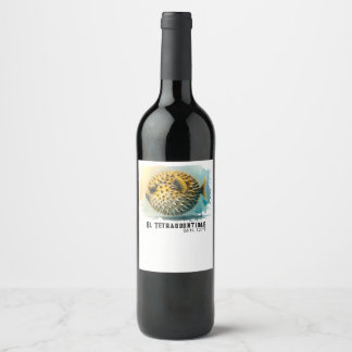 Watercolor Series: Blowfish Wine Label