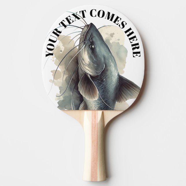 Watercolor Series: Catfish Ping Pong Paddle (Front)