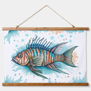 Watercolor Series: Lionfish Hanging Tapestry