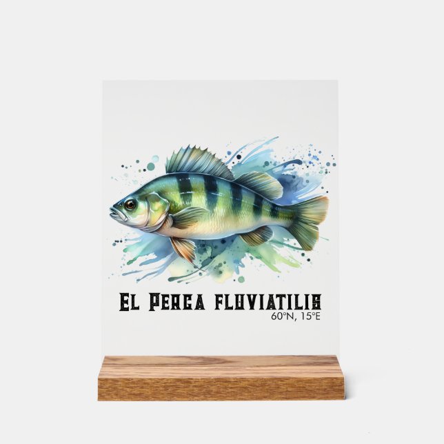 Watercolor Series: Perch Acrylic Sign (Front)