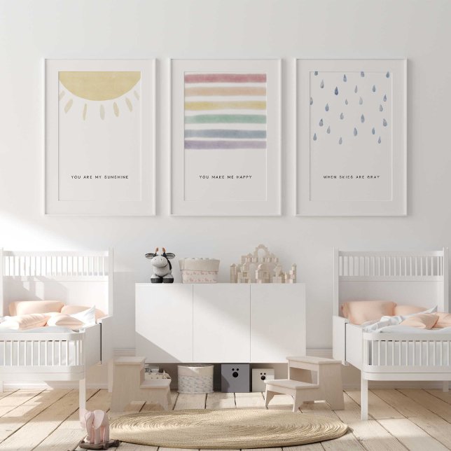 watercolor set of 3 you are my sunshine poster (Creator Uploaded)