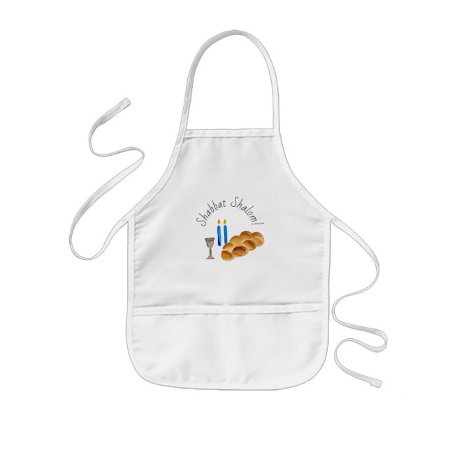 Watercolor Shabbat Shalom Apron (Front)