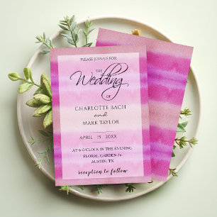 Watercolor Shades of Pink Invitation