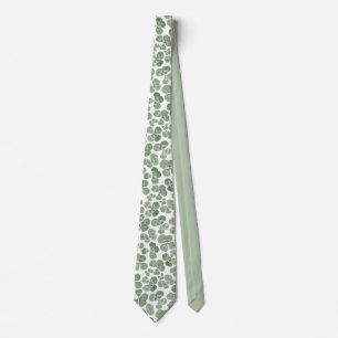 Watercolor Shamrock Clover Patterned Tie