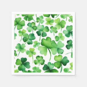 Watercolor Shamrock Napkin