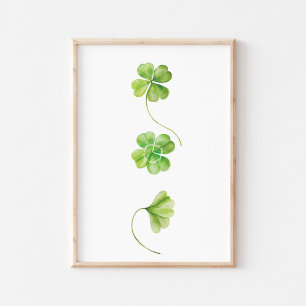 Watercolor Shamrock  Poster