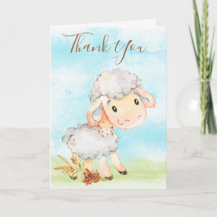 Watercolor Sheep Farm Card