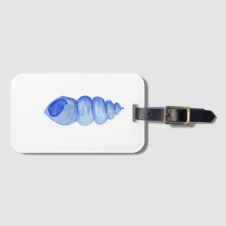 Watercolor Shell luggage tag