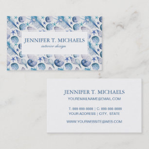 Watercolor Shells Business Card