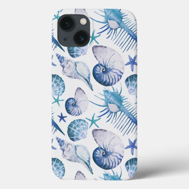 Watercolor Shells Case-Mate iPhone Case (Back)