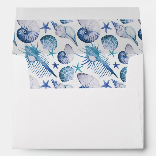 Watercolor Shells Envelopes (Back (Bottom))