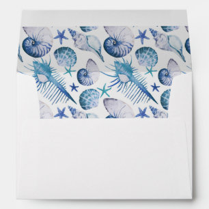 Watercolor Shells Envelopes