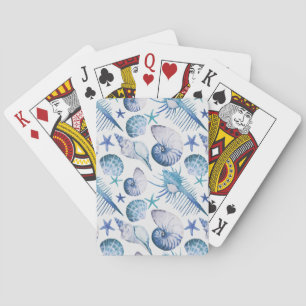 Watercolor Shells Playing Cards