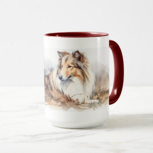 Watercolor Sheltie Mug